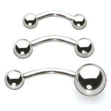 Load image into Gallery viewer, SURGICAL STEEL BARBELL CURVED