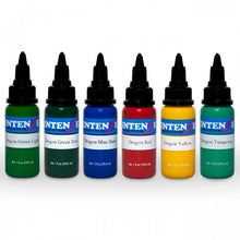 Load image into Gallery viewer, Complete Set of 6 Intenze Ink Dragon Colours 30ml (1oz) - Ink Stop Consumables
