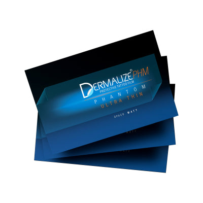 Pack of 7 Pre-Cut Sheets of Dermalize Phantom - Ultra-Thin Protective Tattoo Film - 15 x 10 cm