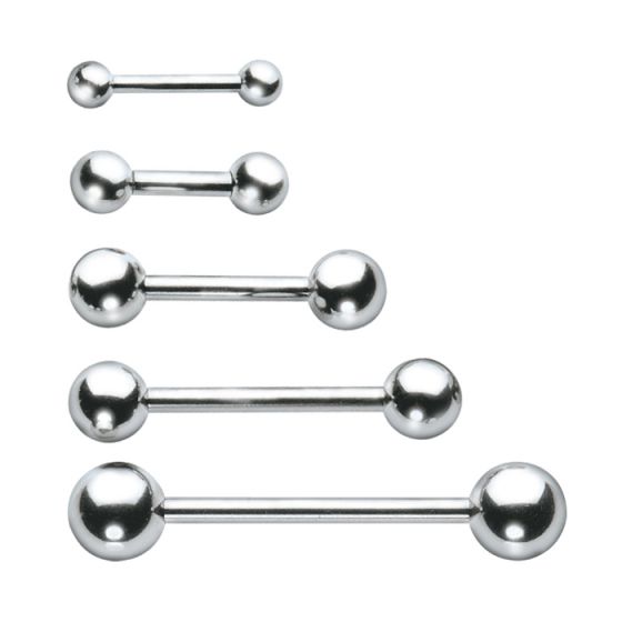 SURGICAL STEEL SCAFFOLD BARBELL 1.6MM WITH 4MM BALL