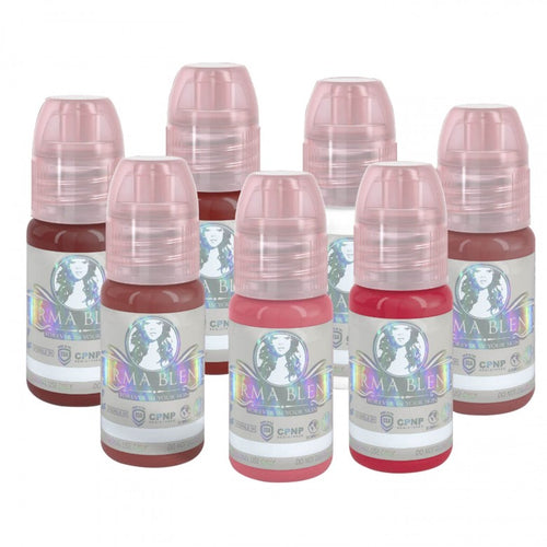 Perma Blend - Sultry Lips Kit - Complete Set of 7 Bottles (15ml) - Ink Stop Consumables