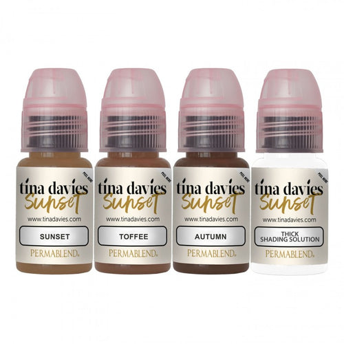 Perma Blend - Tina Davies Sunset Set - Complete Set of 4 x 15ml - Ink Stop Consumables