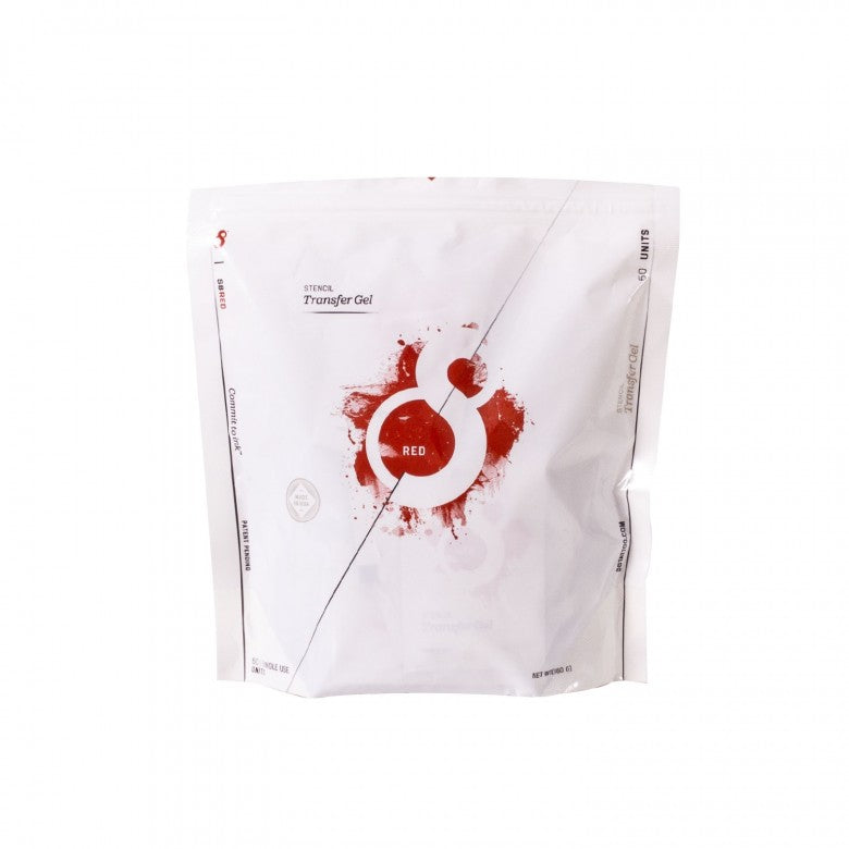 S8 Red Stencil Transfer Gel (50 Sachets) - Ink Stop Consumables