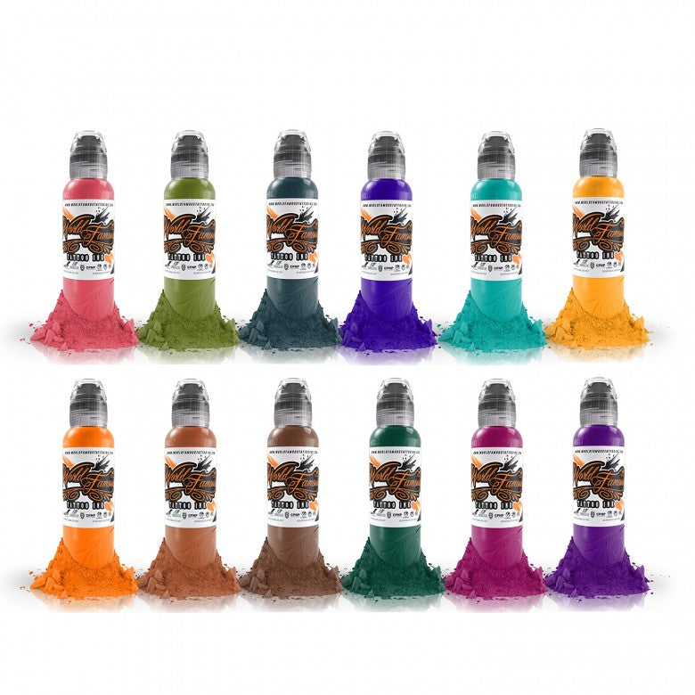 Complete Set of 12 World Famous Ink Jay Freestyle Watercolor Set 30ml (1oz) - Ink Stop Consumables