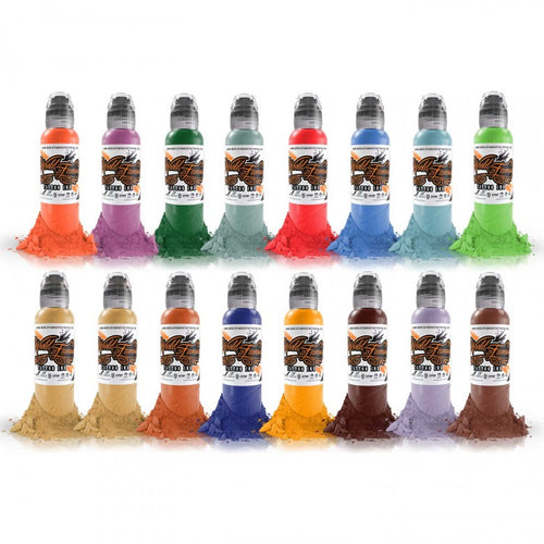 Complete Set of 16 World Famous Ink ILya Foam Animal Kingdom Set 30ml (1oz) - Ink Stop Consumables