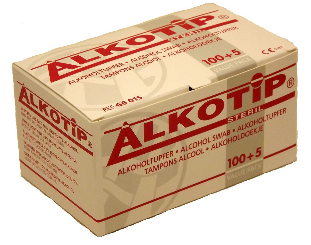 ALKOTIP SWABS 3CM X 3CM (100)