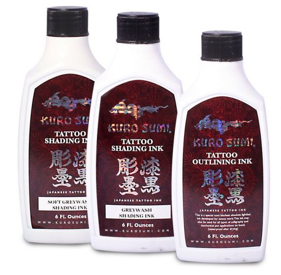 KURO SUMI - LINING/SHADING/SOFT SHADING 3 BOTTLE SET - 6OZ (180ML)