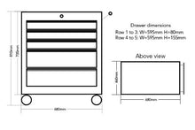 Load image into Gallery viewer, TATTOO 5 DRAW ROLLER WORKSTATION
