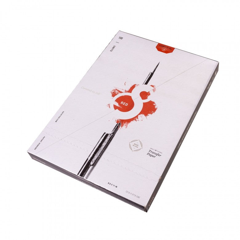 S8 Red Tattoo Stencil Paper 100 Sheets (8.5