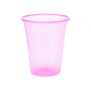 Pack of 100 Pink Plastic Cups - Ink Stop Consumables