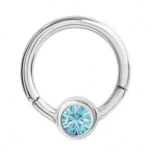 RING WITH RHINESTONE DISK 1.2 x 8 x 4mm