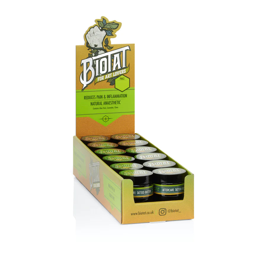 BIOTAT NUMBING AFTERCARE TATTOO BUTTER RETAIL BOX OF 24 X 30G
