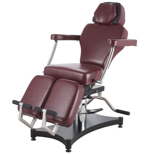 TATSoul 680 Oros Tattoo Client Chair - Ox Blood - Ink Stop Consumables