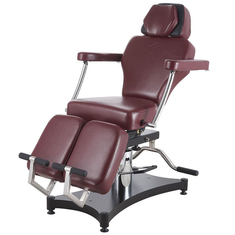 TATSoul 680 Oros Tattoo Client Chair - Ox Blood - Ink Stop Consumables