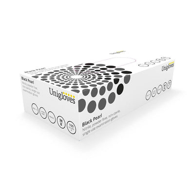 Unigloves Black Pearl Nitrile Gloves - Ink Stop Consumables
