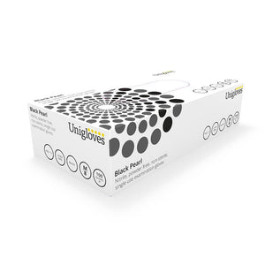 Unigloves Black Pearl Nitrile Gloves - Ink Stop Consumables