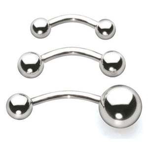 SURGICAL STEEL BARBELL CURVED
