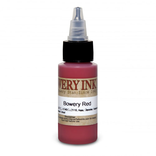 Intenze Bowery Ink by Stan Moskowitz Red 30ml (1oz) - Ink Stop Consumables
