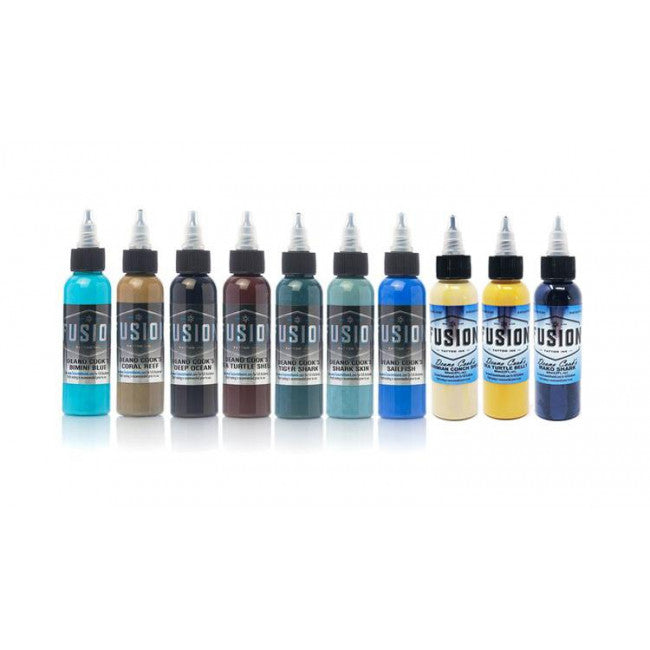 Complete Set of 10 Fusion Ink Deano Cook Artist Collection - Ink Stop Consumables