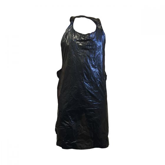 BLACK DISPOSABLE APRONS (100 PACK)