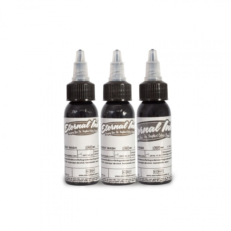 Complete Set of 3 Eternal Ink Grey Wash - Ink Stop Consumables
