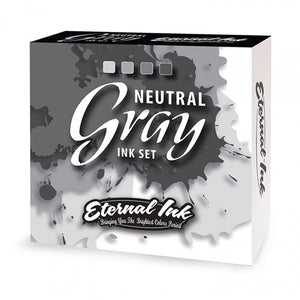 Complete Set of 4 Eternal Ink Neutral Grey 30ml (1oz) - Ink Stop Consumables