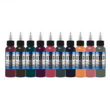 Load image into Gallery viewer, Complete Set of 10 Fusion Ink Evan Olin Signature Palette 30ml (1oz) - Ink Stop Consumables
