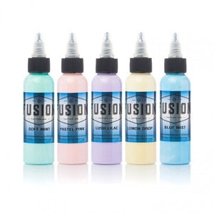 Complete Set of 5 Fusion Ink Pastel Colour Set - Ink Stop Consumables