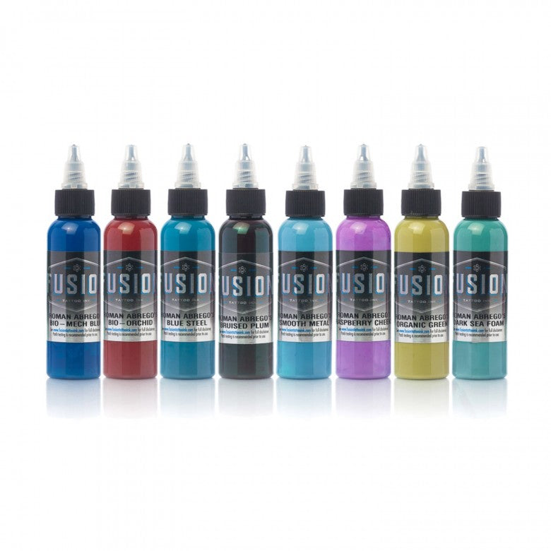 Complete Set of 8 Fusion Ink Roman Abrego Set - Ink Stop Consumables
