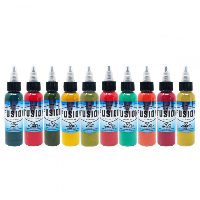 Complete Set of 10 Fusion Ink Shige Signature Palette 30ml (1oz) - Ink Stop Consumables