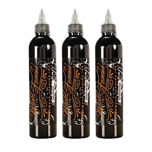 Charcoal Greywash 3 Bottle Set World Famous Ink - 4oz