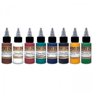 Complete Set of 8 Intenze Bowery Ink by Stan Moskowitz 30ml (1oz) - Ink Stop Consumables