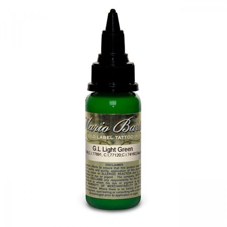 Intenze Ink Mario Barth Gold Label Light Green 30ml (1oz) - Ink Stop Consumables