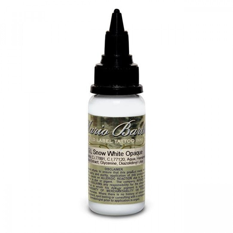 Intenze Ink Mario Barth Gold Label Snow White Opaque 30ml (1oz) - Ink Stop Consumables