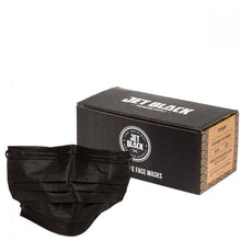 Load image into Gallery viewer, Jet Black - Disposable Face Masks - Black - 50 Pack
