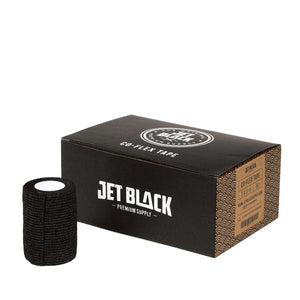 Jet Black - Coflex Tape - Black - 3" x 5 yrds - 6 pack