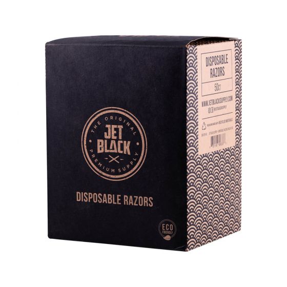 JET BLACK ECO-FRIENDLY PREP RAZORS - 50 PACK