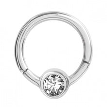 Load image into Gallery viewer, RING WITH RHINESTONE DISK 1.2 x 8 x 4mm
