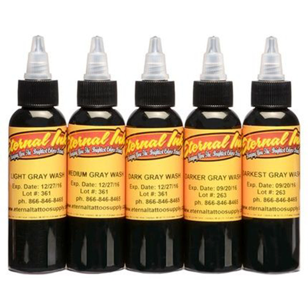 Eternal Ink - Gray Wash - Complete Set of 5 Inks