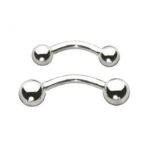 Load image into Gallery viewer, SURGICAL STEEL BARBELL CURVED
