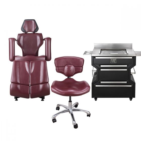 TATSOUL COLOURED CLIENT / MAKO CHAIR & BASE WORKSTATION PACKAGE DEAL