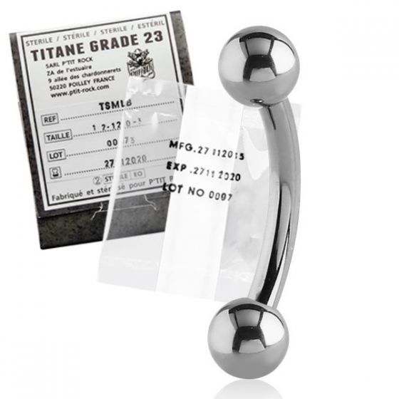 STERILE MICRO TITANIUM CURVED BARBELL