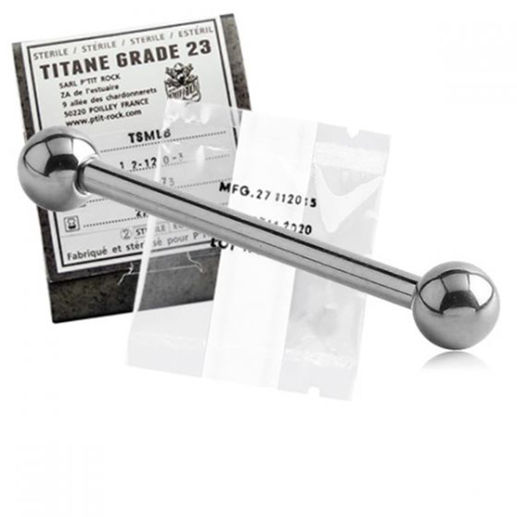 STERILE TITANIUM STRAIGHT BARBELL