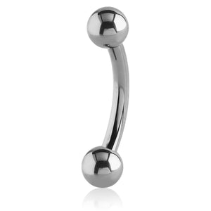 TITANIUM MICRO CURVED BARBELL & BALL