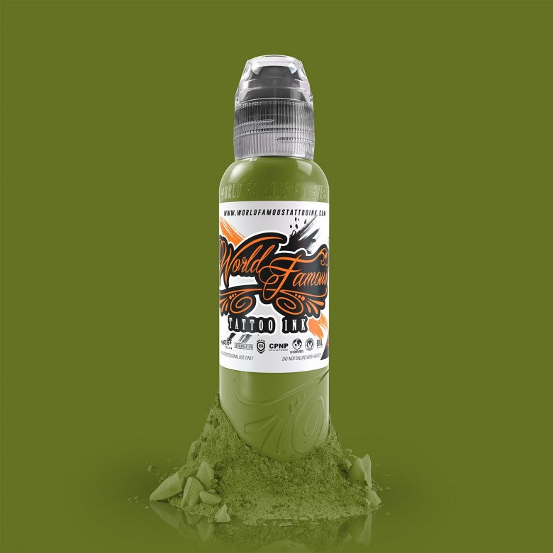World Famous Ink Jay Freestyle Watercolor Olive 30ml (1oz) - Ink Stop Consumables