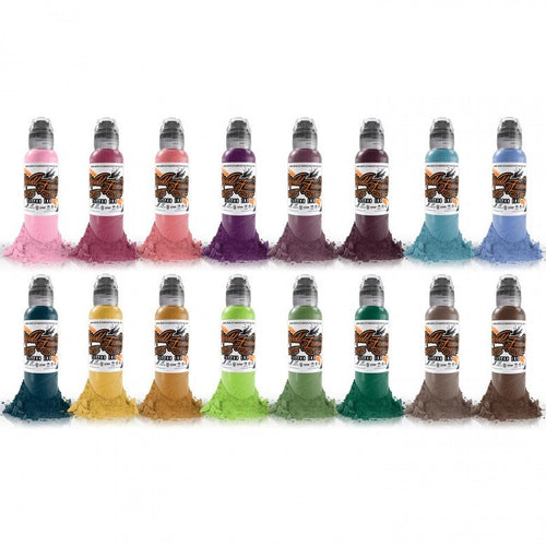Complete Set of 16 World Famous Ink A.D. Pancho Colour Set 30ml (1oz) - Ink Stop Consumables